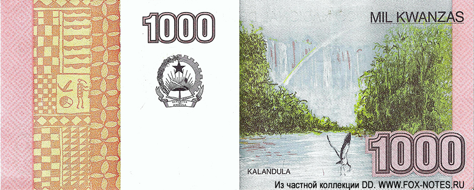 Banco Nacional de Angola 1000 Kwanzas 2012