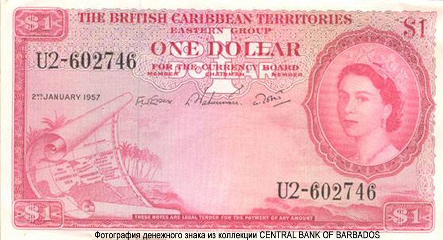 British Caribbean Currency Board 100 Dollar 1957