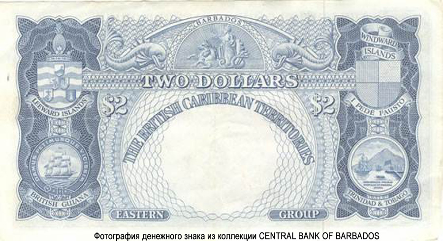 British Caribbean Currency Board $2 Dollars 1964