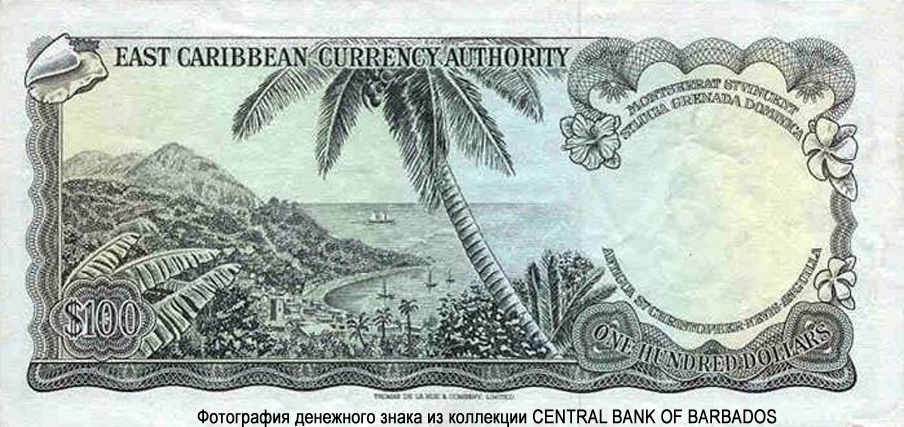 East Caribbean Currency Authority 100 Dollars 1965