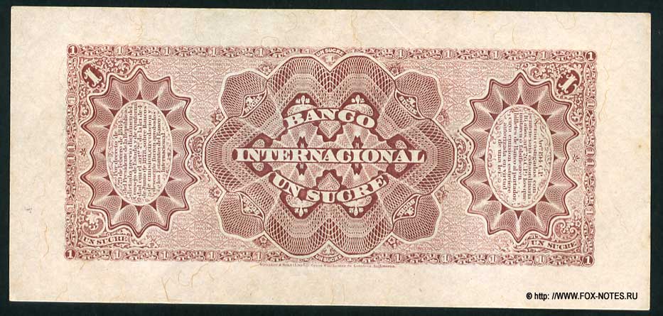 Banco International. . 1  1892