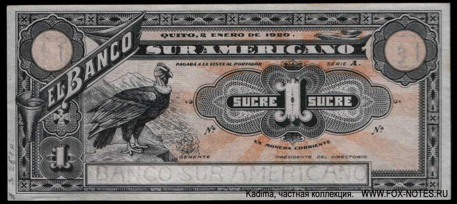 Banco sur Americano.  1  1920