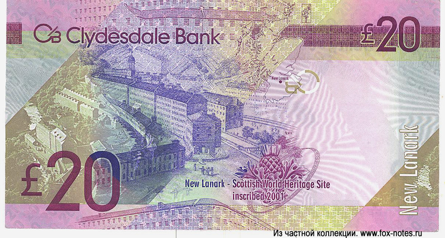 Clydesdale Bank 20 Pounds Sterling 2014