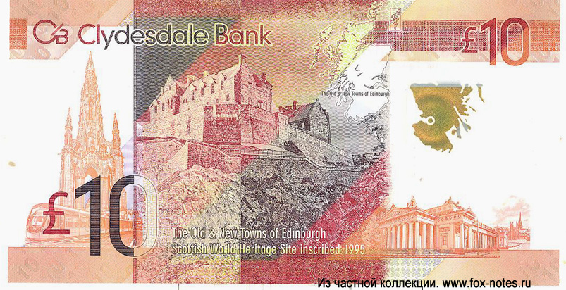 Clydesdale Bank 10 Pounds Sterling 2017