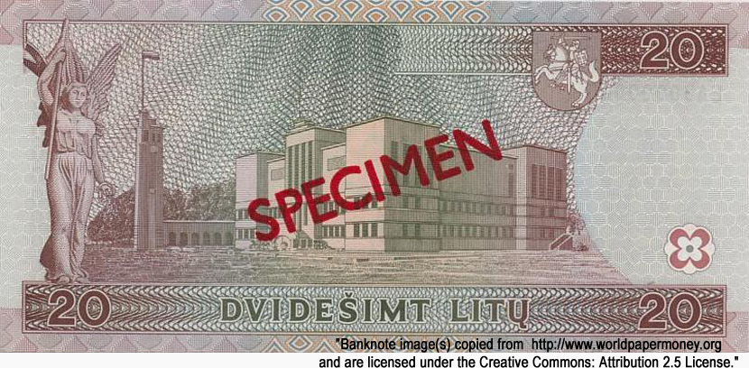  Lietuvos Bankas 20  1997 SPECIMEN ()