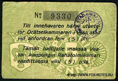 . Drätselkammaren i Vasa.  5  1918.