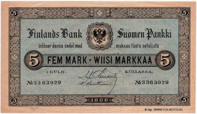   .   (Suomen Pankki, Finlands Bank).  5   1886