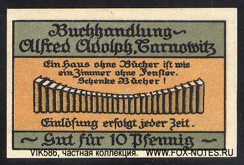 Buchhandlung Alfred Adolph 10 Pfennig