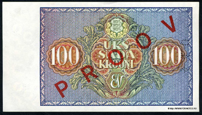 Eesti Pank. Pangatäht 100 krooni 1935 proov