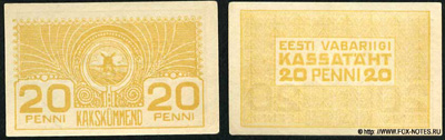     20  1919 (Eesti Vabariigi kassatäht 20 Penni 1919)
