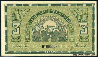     3  1919 (Eesti Vabariigi kassatäht 3 marka 1919)