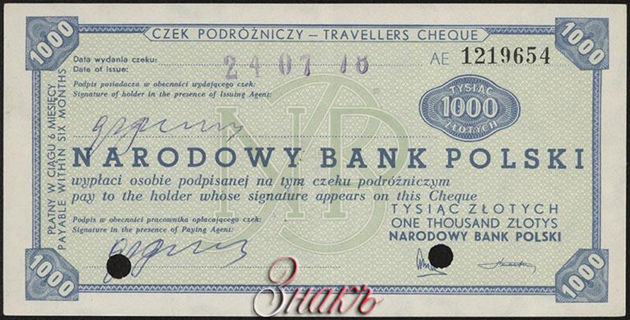 Narodowy Bank Polski   1000 