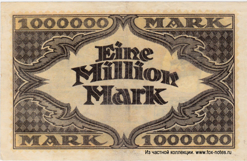 Hugo Stinnes Linien Eine Million Mark 1923 Berlin