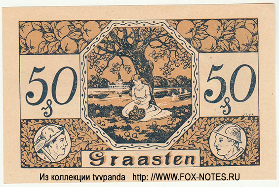 Denmark 50 Pfennig 1920 Banknote Graasten