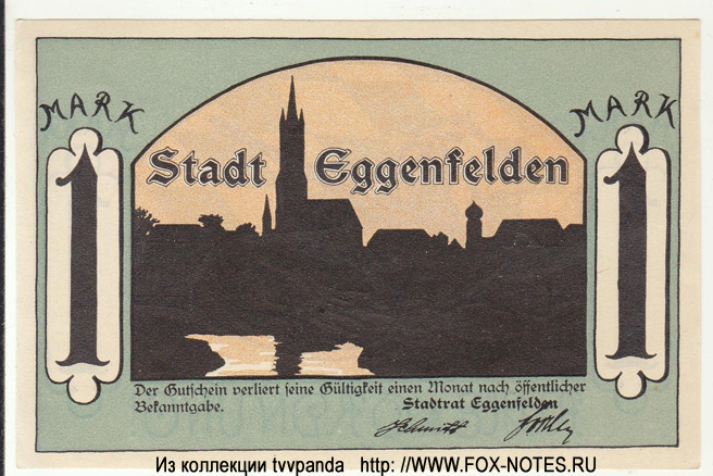 Stadt Eggenfelden 1 Mark Notgeld
