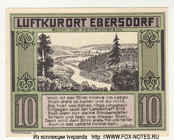 Gemeinde Ebersdorf 10 Pfennig 1921