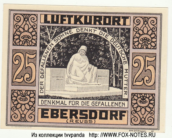 Gemeinde Ebersdorf 25 Pfennig 1921