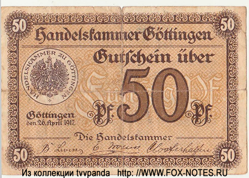 Handelskammer Göttingen 50 Pfennig 1917 (Notgeld)