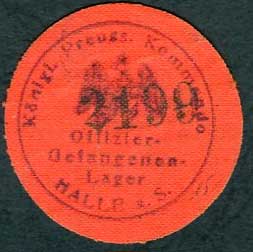Offizier - Gefangenenlager Halle a. S. 5 Pfennig 1916. Gutschein. 1. Juni 1916.