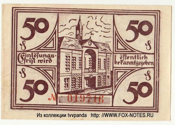 Stadt Goldberg. 50 Pfennig. 1921.