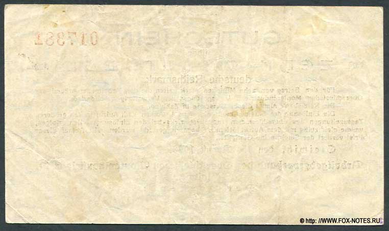 Arbeitgeberverband der Oberschlesischen Montanindustrie E.V. Gleiwitz 10 Millionen Mark 1923