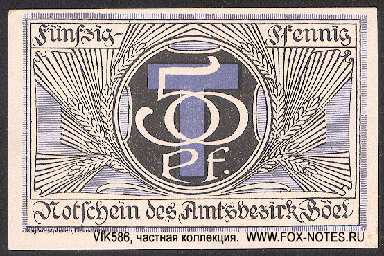 Amtbezirk Böel 50  1921 