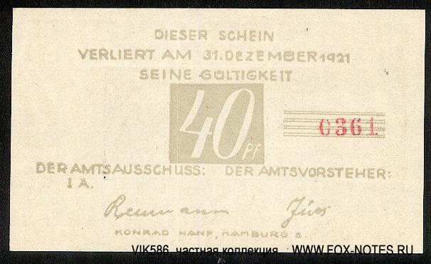 Notgeld der Gemeinde Brande-Hörnerkirchen 40 pfennig 1921