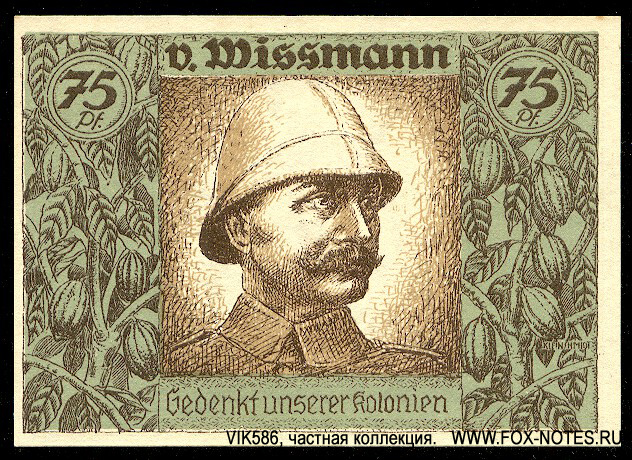 Berlin Deutsch-Hanseatischer Kolonial Gedenktag 75 Pfennig 1921 Notgeld