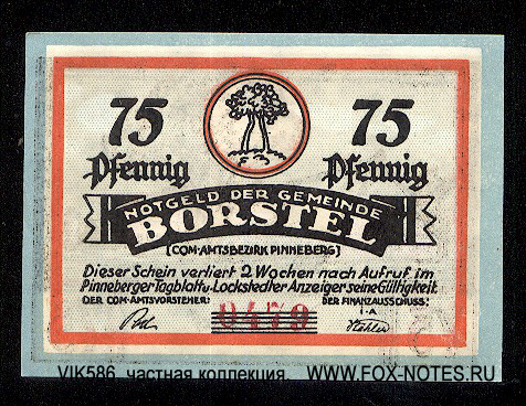Gemeinde Borstel 75  1921 