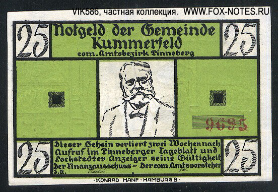 Gemeinde Kummerfeld 25  1921 