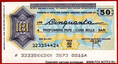 INSTITVTO BANCARIO ITALIANO 50  1977