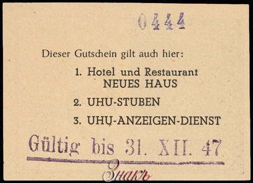 KUF GMBH - Hannover, Georgstr. 11 - 5 Rpf. 1947.