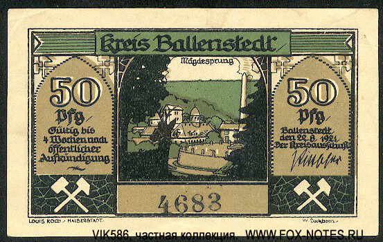 Kreis Ballenstedt 50  1921 