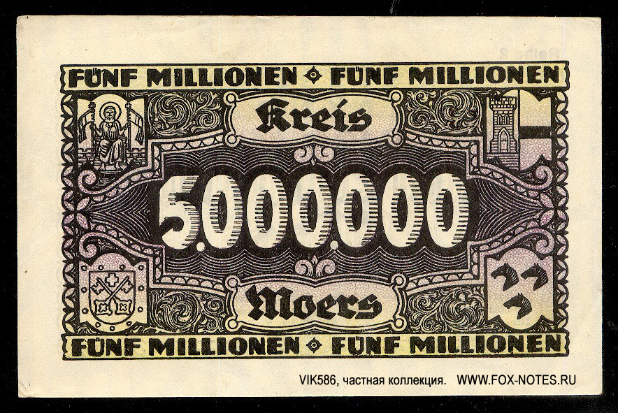 Kreiss Moers 5 Millionen Mark 1923