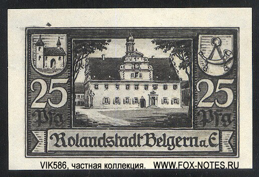 Rolandstadt Belgern a.E. 25 Pfennig 1921