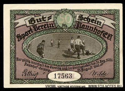  Sport Verein Naunhof e.V. 50 pfennig 1921