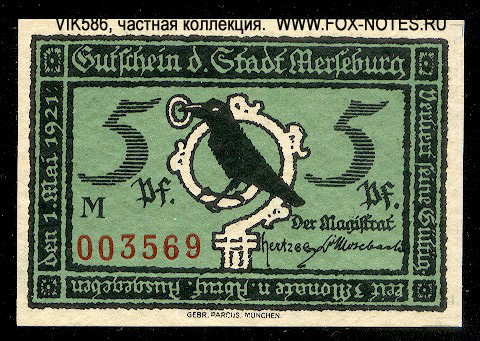 Stadt Merseburg 5 Pfennig 1921