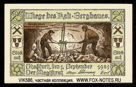 Stadt Staßfurt 25 Pfennig 1921
