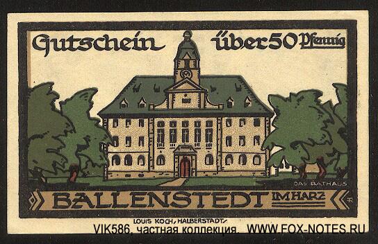 Ballenstedt 50  1921 