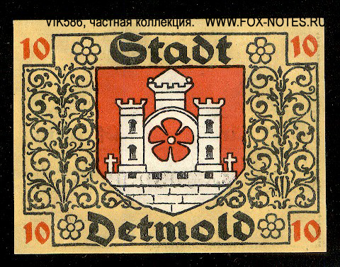 Stadt Detmold 10 Pfennig 1920