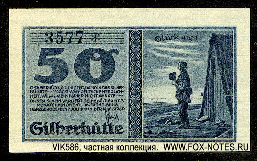 Stadt Harzgerode 50 Pfennig 1921