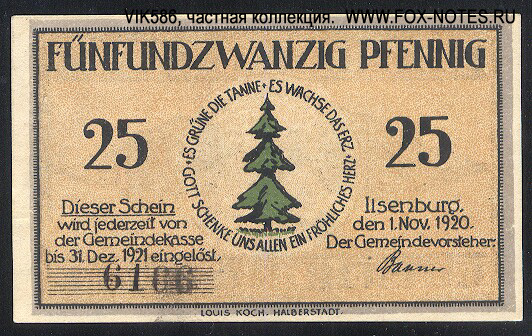 Stadt Ilsenburg 25 Pfennig 1921