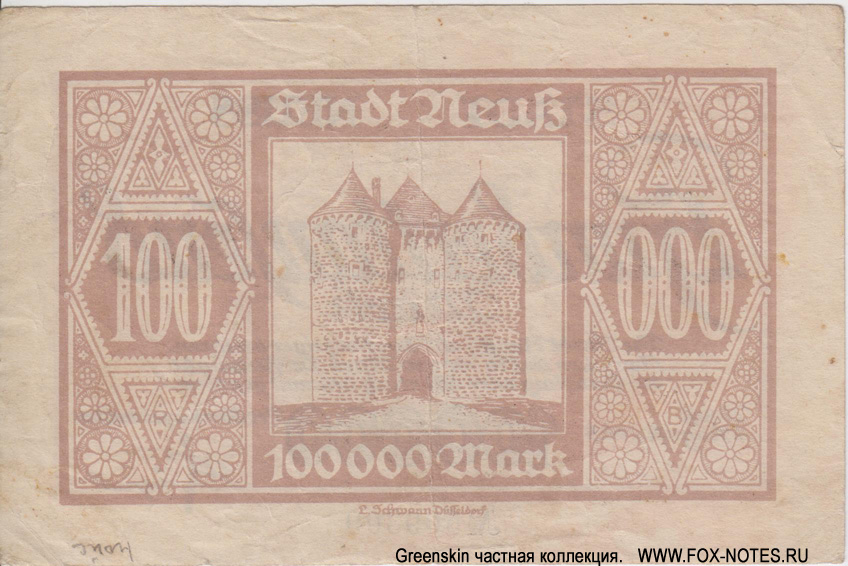 Stadt Neuss 100000 Mark 1923