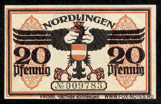Stadt Nördlingen 20 Pfennig 1918