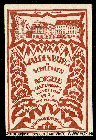 Notgeld der Stadt Waldenburg in Schlesien. 75  1921 