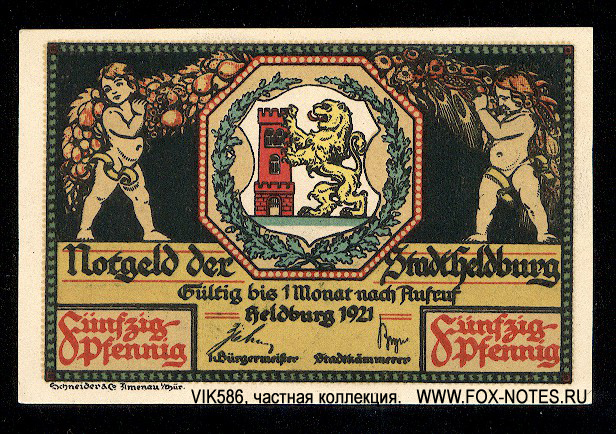 Notgeld der Stad Heldburg. 50 pfennig 1921.