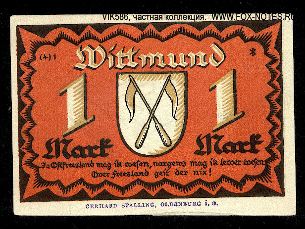 Wittmund 1 mark 1922