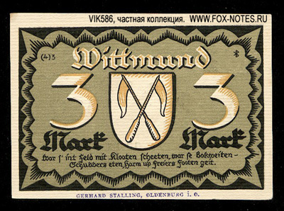 Wittmund 3 mark 1922