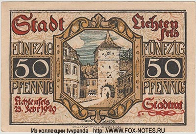 Stadt Lichtenfels 50 Pfennig 1920