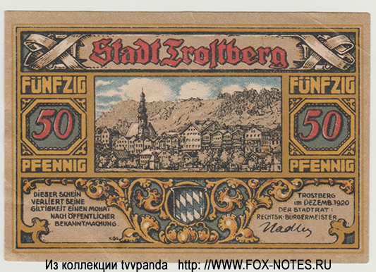 Stadt Trostberg 50 Pfennig 1920